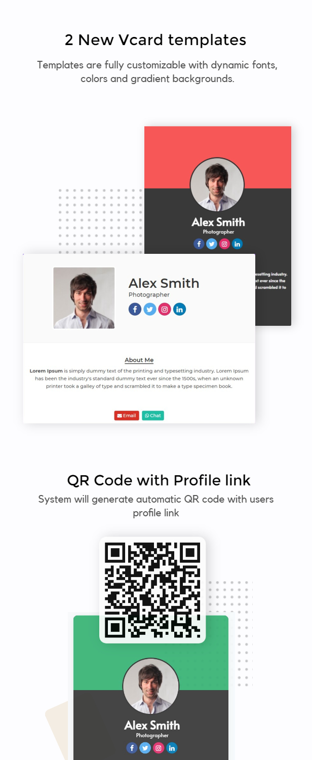 Profile.me - Saas Multiuser Profile Resume & Vcard Script - 2